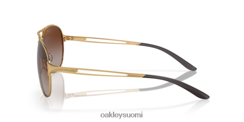 Oakley varoitus tummanruskeat gradienttilinssit, kiillotettu kultakehys silmälasit 2T48V4509
