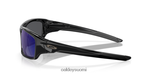 Oakley venttiili syvänsiniset iridiumpolarisoidut linssit, kiillotettu musta kehys silmälasit 2T48V4777