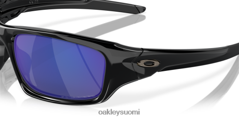 Oakley venttiili syvänsiniset iridiumpolarisoidut linssit, kiillotettu musta kehys silmälasit 2T48V4777