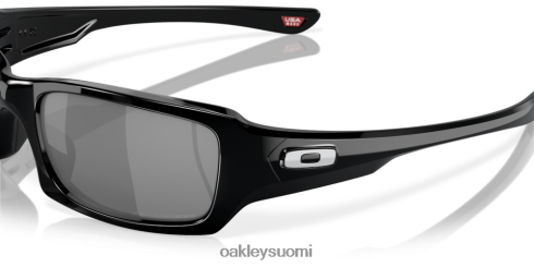 Oakley viitosten neliö mustat iridiumpolarisoidut linssit, kiillotettu musta kehys silmälasit 2T48V4247