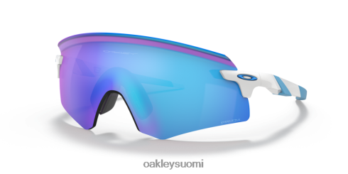 Oakley enkooderi (low Bridge sovi) prizm safiirilinssit, kiillotettu valkoinen kehys silmälasit 2T48V41060