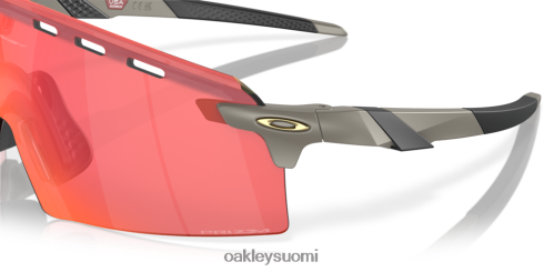 Oakley enkooderin lakko prizm trail taskulamppulinssit, matta onyx-kehys silmälasit 2T48V4770