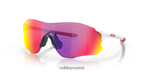 Oakley evzero polku (matala silta sovi) prizm road linssit, kiillotettu valkoinen kehys silmälasit 2T48V4884