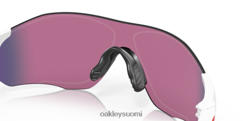 Oakley evzero polku (matala silta sovi) prizm road linssit, kiillotettu valkoinen kehys silmälasit 2T48V4884