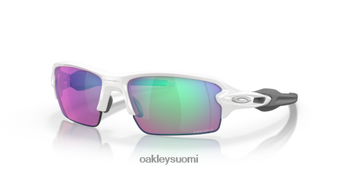 Oakley flak 2.0 (low bridge fit) prizm golflinssit, kiillotettu valkoinen kehys silmälasit 2T48V4864