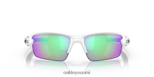 Oakley flak 2.0 (low bridge fit) prizm golflinssit, kiillotettu valkoinen kehys silmälasit 2T48V4864