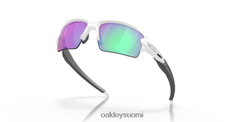 Oakley flak 2.0 (low bridge fit) prizm golflinssit, kiillotettu valkoinen kehys silmälasit 2T48V4864