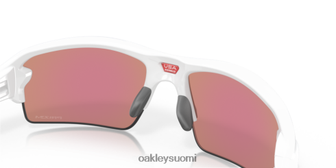 Oakley flak 2.0 (low bridge fit) prizm golflinssit, kiillotettu valkoinen kehys silmälasit 2T48V4864