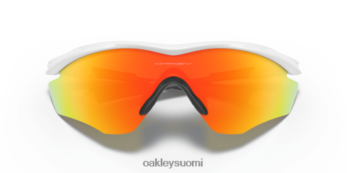Oakley m2 runko xl fire iridium linssit, kiillotettu valkoinen kehys silmälasit 2T48V4175