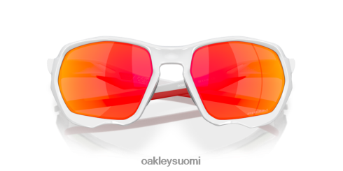 Oakley plasma (low bridge fit) prizm rubiinilinssit, kiillotettu valkoinen kehys silmälasit 2T48V4588
