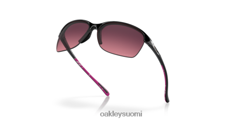 Oakley pysäyttämätön rose gradient polarisoidut linssit, kiillotettu musta kehys silmälasit 2T48V4695