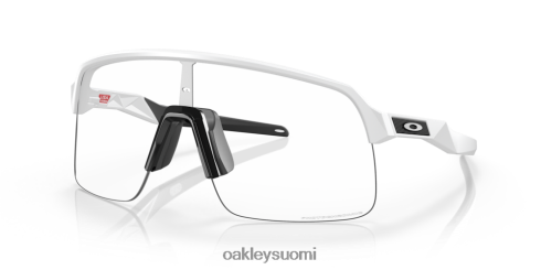 Oakley sutro lite (matalan sillan istuvuus) kirkkaasta mustaan ​​iridium fotokromaattiset linssit, matta valkoinen kehys silmälasit 2T48V4454