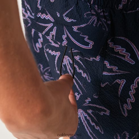 Oakley deco palms rc beachshort kolme riviä kämmenet siniset vaatteet 2T48V42916