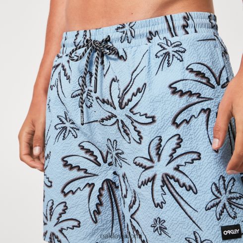 Oakley deco palms rc beachshort kolme riviä kämmenet vaaleansiniset vaatteet 2T48V42917