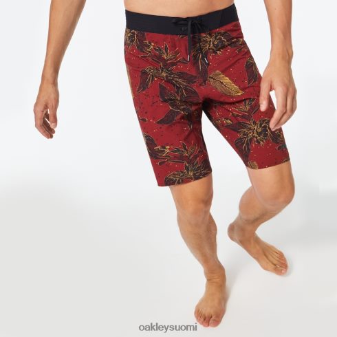 Oakley ohana kukkainen 20" lautashortsi punainen kukka sammakko vaatteet 2T48V42894