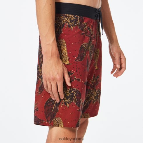 Oakley ohana kukkainen 20\" lautashortsi punainen kukka sammakko vaatteet 2T48V42894