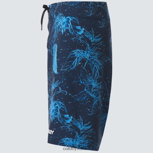 Oakley ohana kukkainen 20\" lautashortsi sininen kukka sammakko vaatteet 2T48V42895