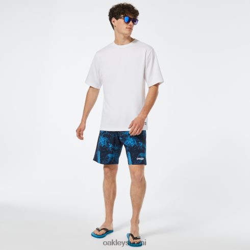 Oakley ohana kukkainen 20\" lautashortsi sininen kukka sammakko vaatteet 2T48V42895