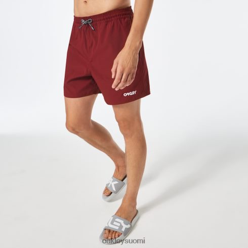 Oakley seersucker 16" rantashortsi raudan punainen vaatteet 2T48V42771