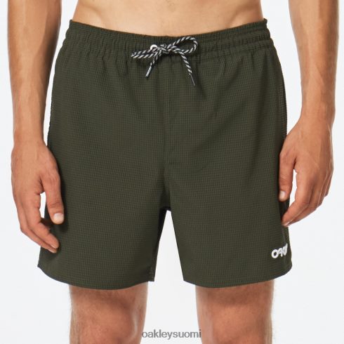 Oakley seersucker 16\" rantashortsi uusi tumma sivellin vaatteet 2T48V42772