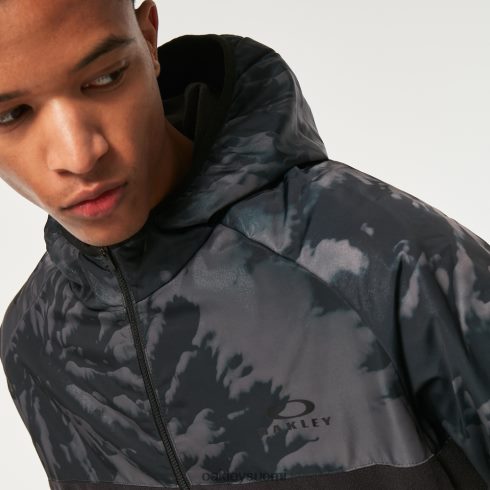 Oakley Wanderlust fz -huppari musta/mountain td print vaatteet 2T48V42305