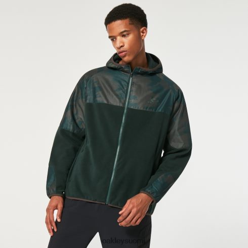 Oakley Wanderlust fz -huppari vihreä/vuori td print vaatteet 2T48V42304