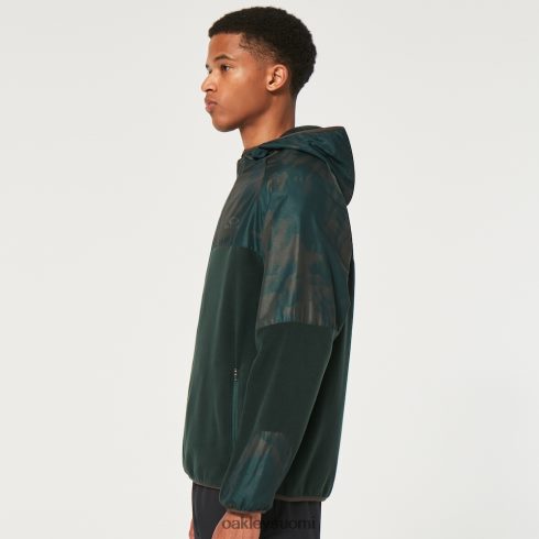 Oakley Wanderlust fz -huppari vihreä/vuori td print vaatteet 2T48V42304