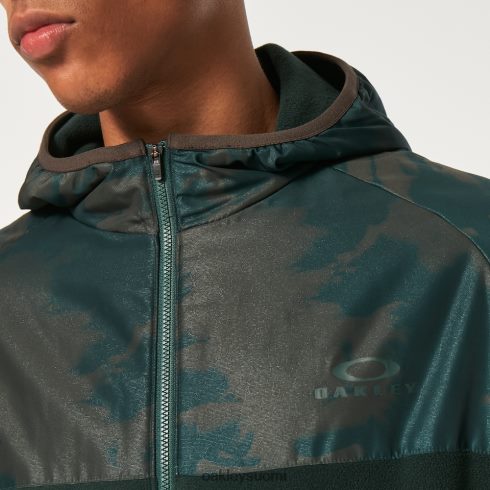 Oakley Wanderlust fz -huppari vihreä/vuori td print vaatteet 2T48V42304