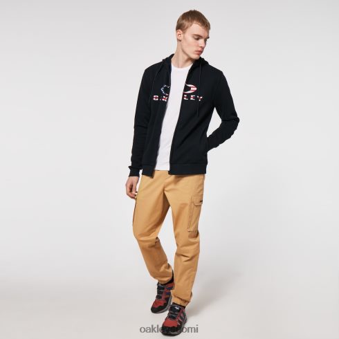 Oakley bark fz huppari 2.0 musta/amerikkalainen lippu vaatteet 2T48V42253