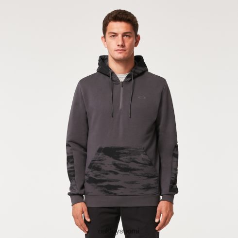 Oakley camo patch 1/4 vetoketjullinen huppari yhtenäinen harmaa vaatteet 2T48V42286