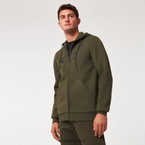 Oakley ellipsin kokoinen vetoketjuhuppari uusi tumma sivellin vaatteet 2T48V42282