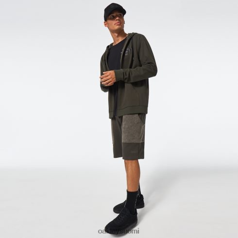 Oakley täysvetoketjullinen nallehuppari uusi tumma sivellin/musta vaatteet 2T48V42503