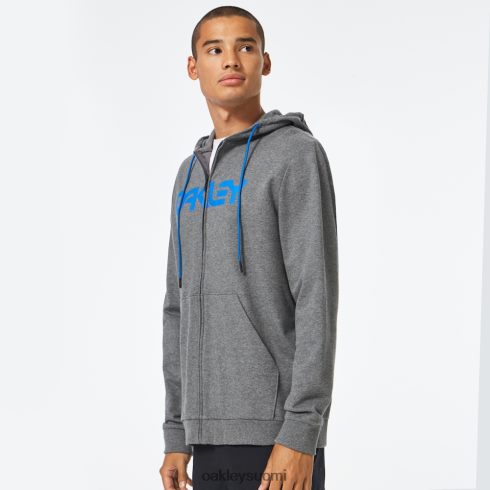 Oakley täysvetoketjullinen nallehuppari uusi urheilullinen harmaa/otsoni vaatteet 2T48V42505