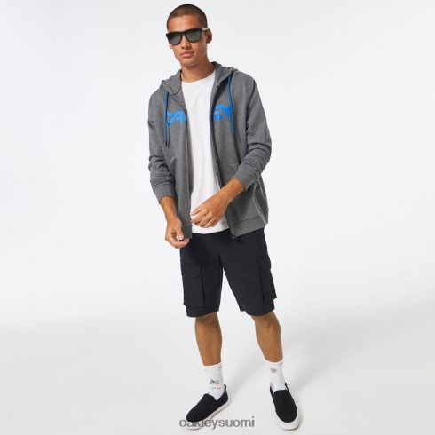 Oakley täysvetoketjullinen nallehuppari uusi urheilullinen harmaa/otsoni vaatteet 2T48V42505