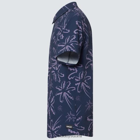 Oakley deco palms rc ss -painike alas kolme riviä kämmenet siniset vaatteet 2T48V42594