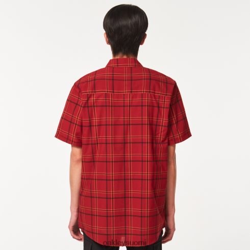 Oakley pacific-painike alas ss rauta punainen shekki vaatteet 2T48V42536