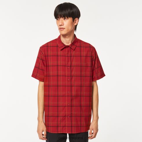 Oakley pacific-painike alas ss rauta punainen shekki vaatteet 2T48V42536