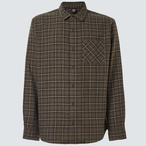 Oakley podium ruudullinen ls flanelli uusi tumman harjan tarkistus vaatteet 2T48V42463