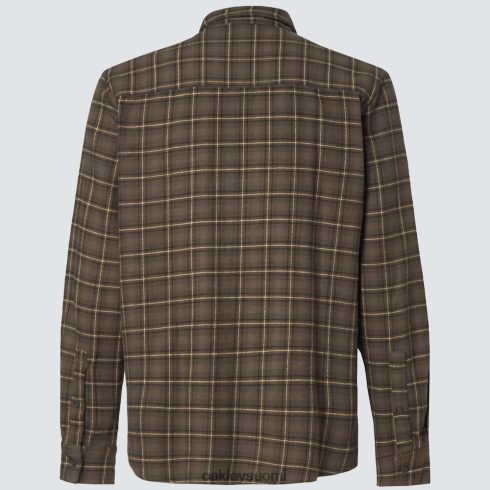 Oakley podium ruudullinen ls flanelli uusi tumman harjan tarkistus vaatteet 2T48V42463