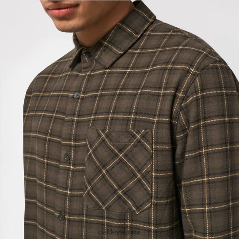 Oakley podium ruudullinen ls flanelli uusi tumman harjan tarkistus vaatteet 2T48V42463