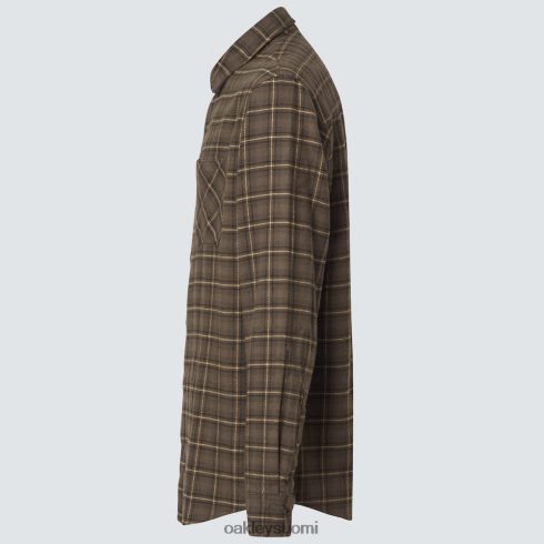 Oakley podium ruudullinen ls flanelli uusi tumman harjan tarkistus vaatteet 2T48V42463