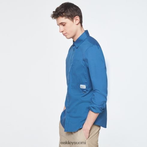 Oakley työvaatteet patch ls paita tähtienvälinen sininen vaatteet 2T48V42401