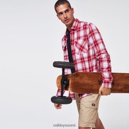 Oakley välttämätön plus lt flanelli ls syvän punainen tarkistus vaatteet 2T48V42414