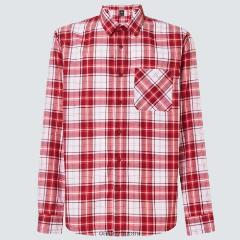 Oakley välttämätön plus lt flanelli ls syvän punainen tarkistus vaatteet 2T48V42414