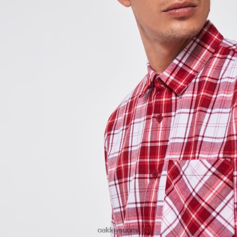 Oakley välttämätön plus lt flanelli ls syvän punainen tarkistus vaatteet 2T48V42414