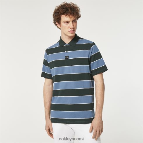 Oakley retro pehmeä raita hunter green/copen blue vaatteet 2T48V42349