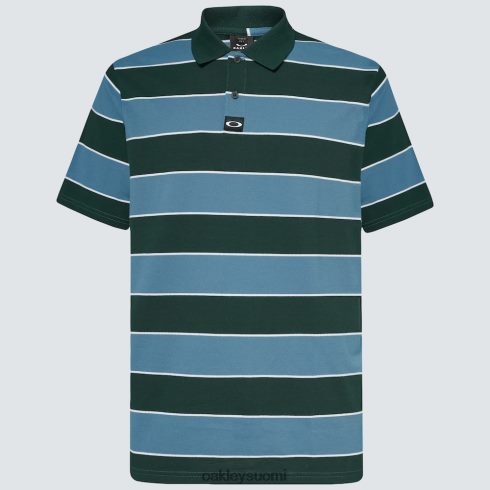 Oakley retro pehmeä raita hunter green/copen blue vaatteet 2T48V42349