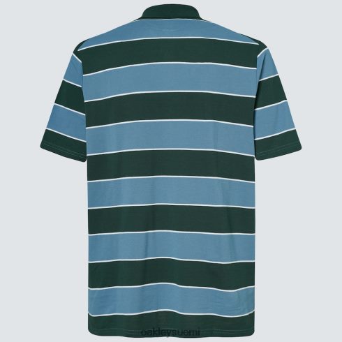 Oakley retro pehmeä raita hunter green/copen blue vaatteet 2T48V42349