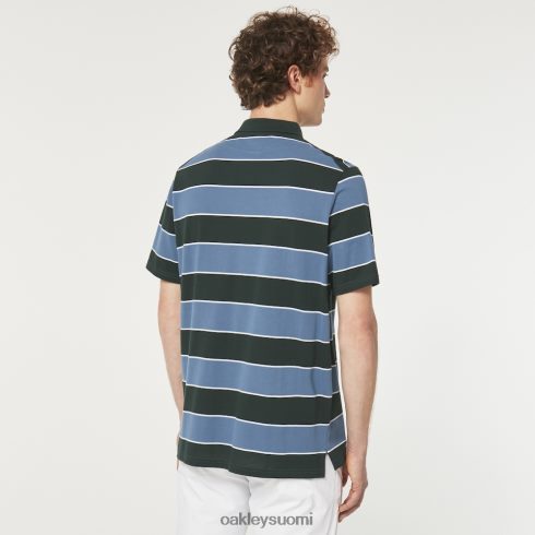 Oakley retro pehmeä raita hunter green/copen blue vaatteet 2T48V42349