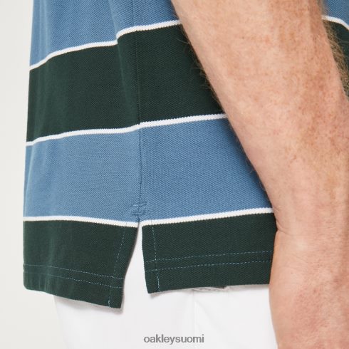 Oakley retro pehmeä raita hunter green/copen blue vaatteet 2T48V42349